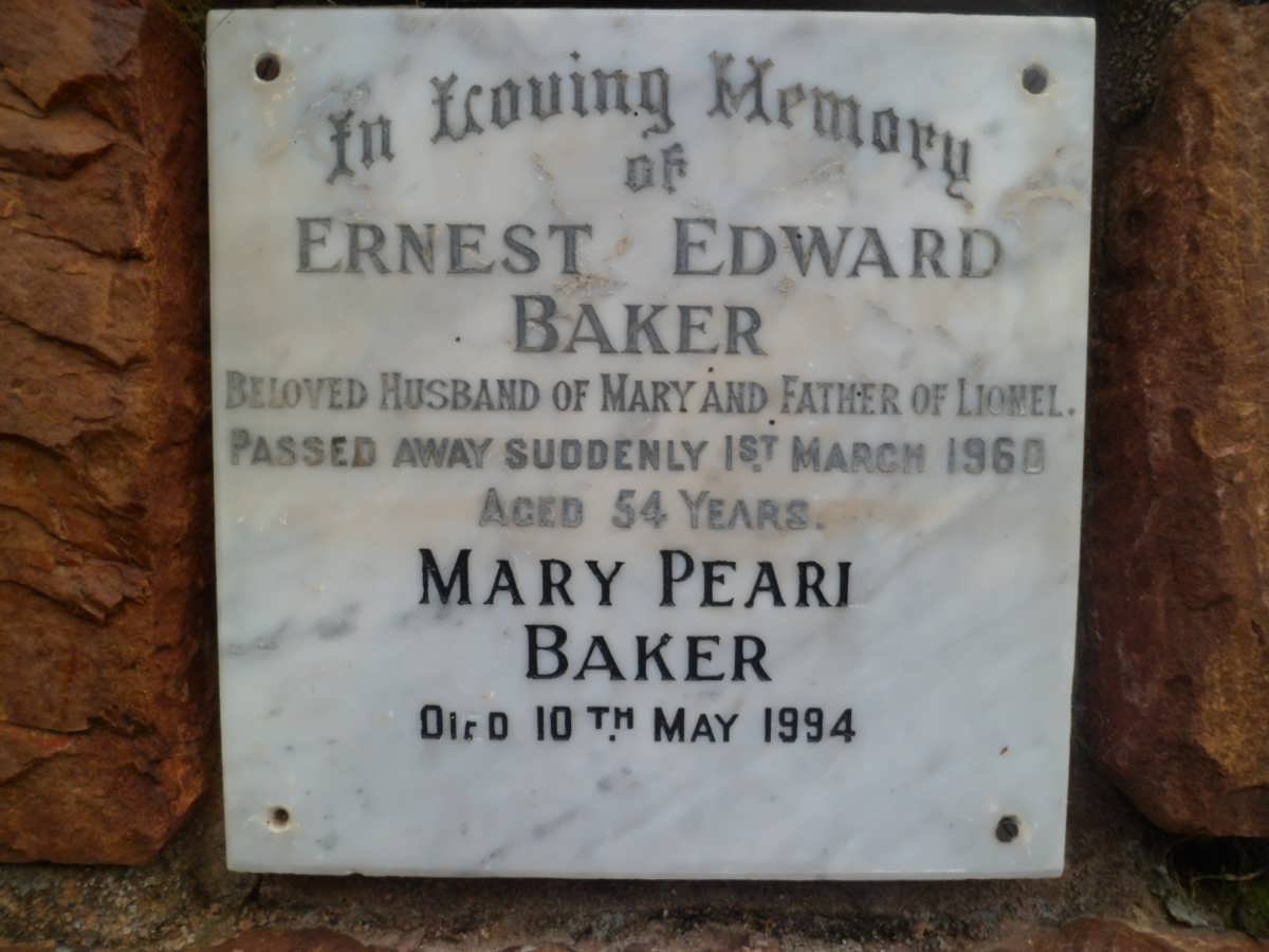 BAKER Ernest Edward -1960 &amp; Mary Pearl -1994