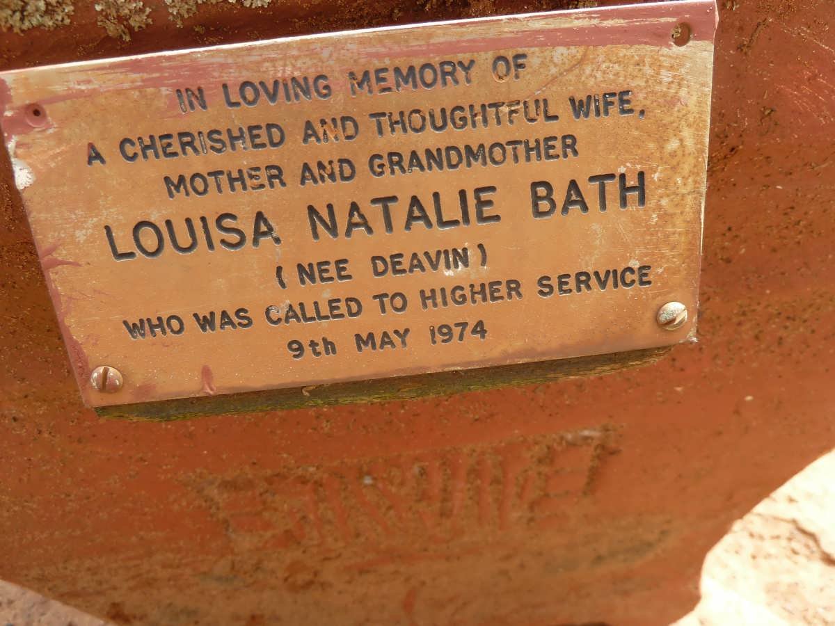BATH Louisa Natalie nee DEAVIN -1974