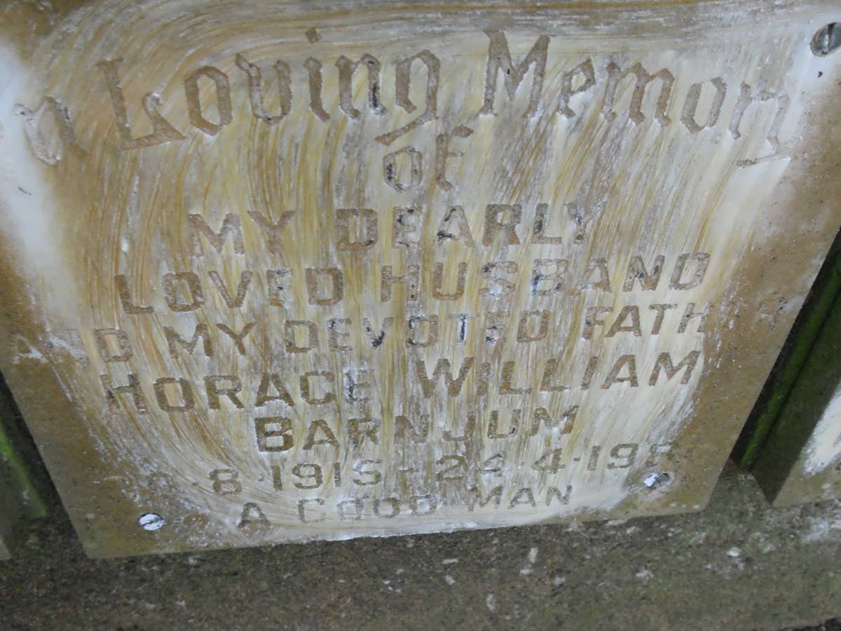 BARNJUM Horace William 1915-1981