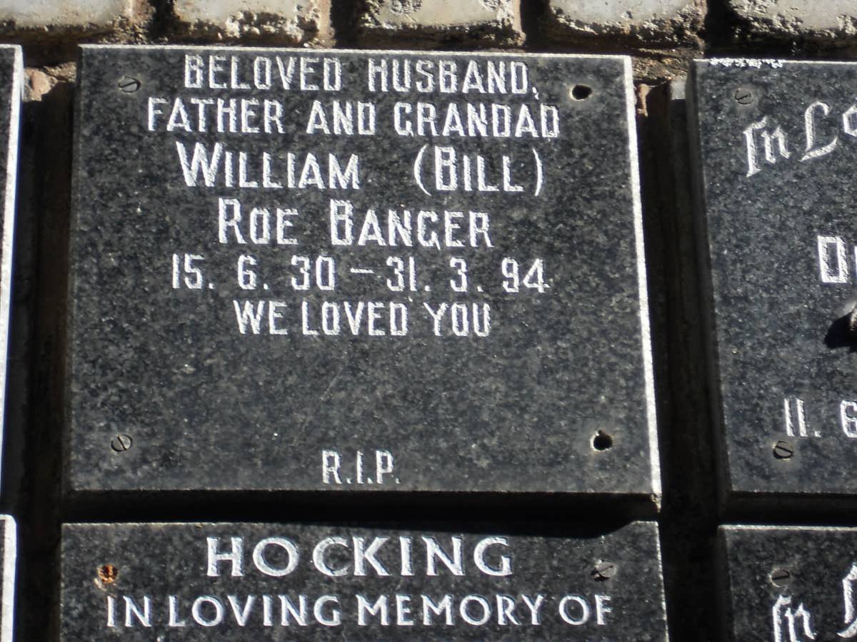BANGER William Roe 1930-1994