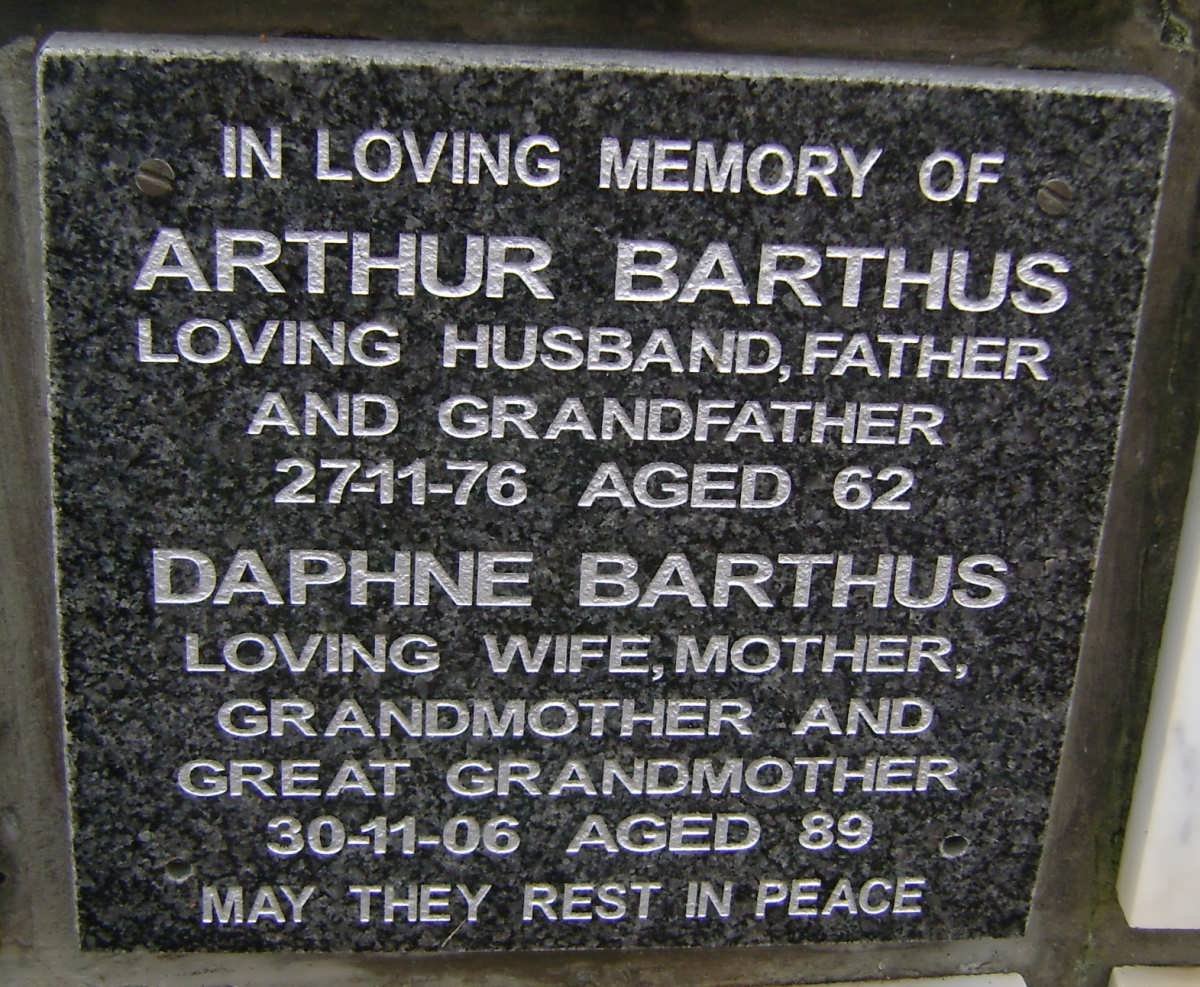BARTHUS Arthur -1976 &amp; Daphne -2006