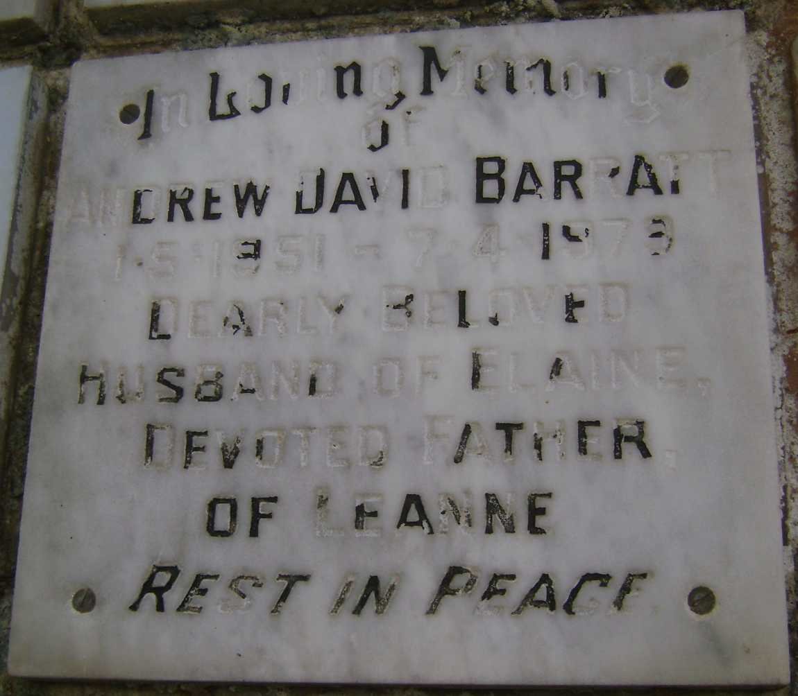 BARRATT Andrew David 1951-1979