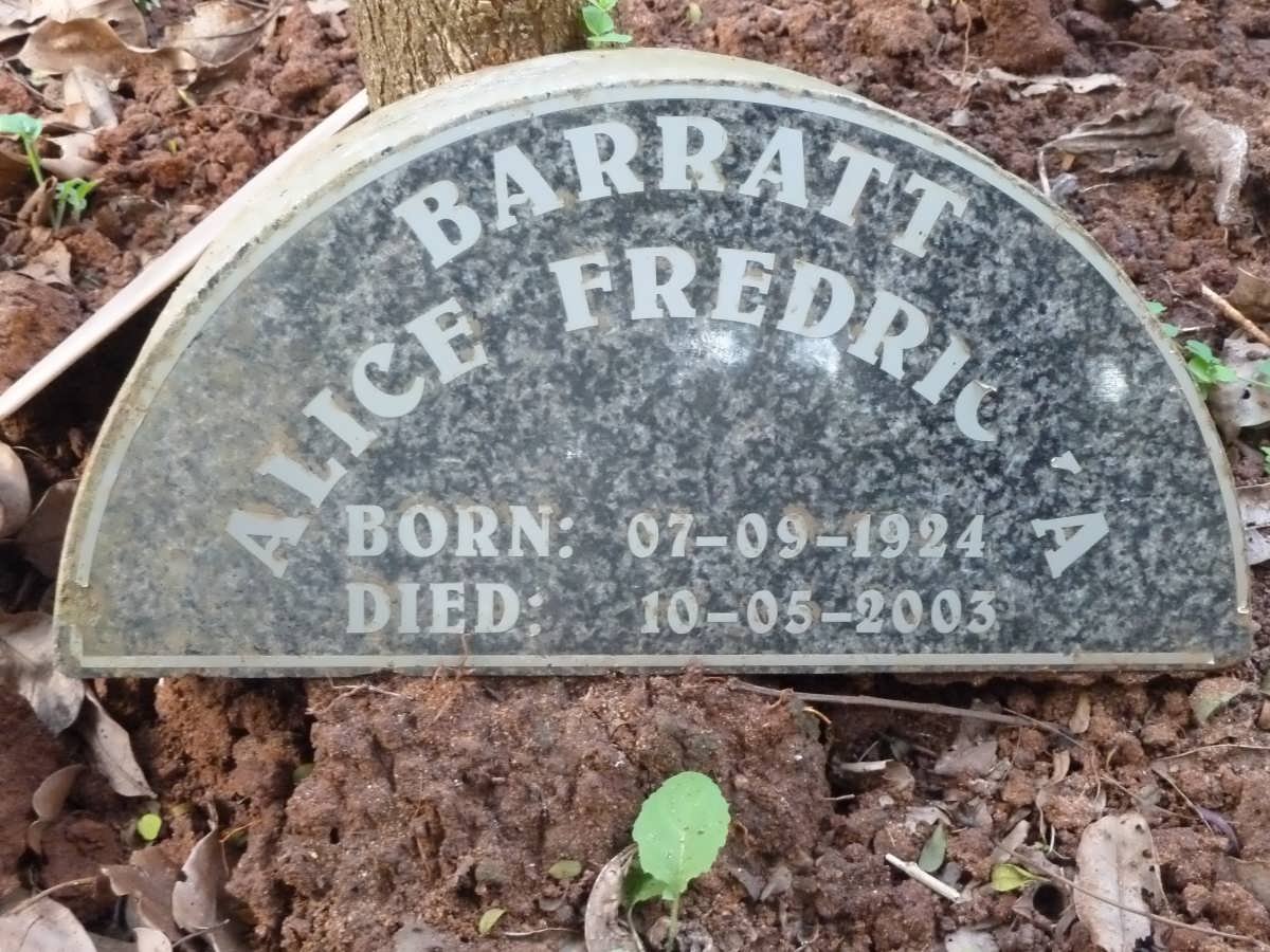 BARRATT Alice Fredricka 1924-2003