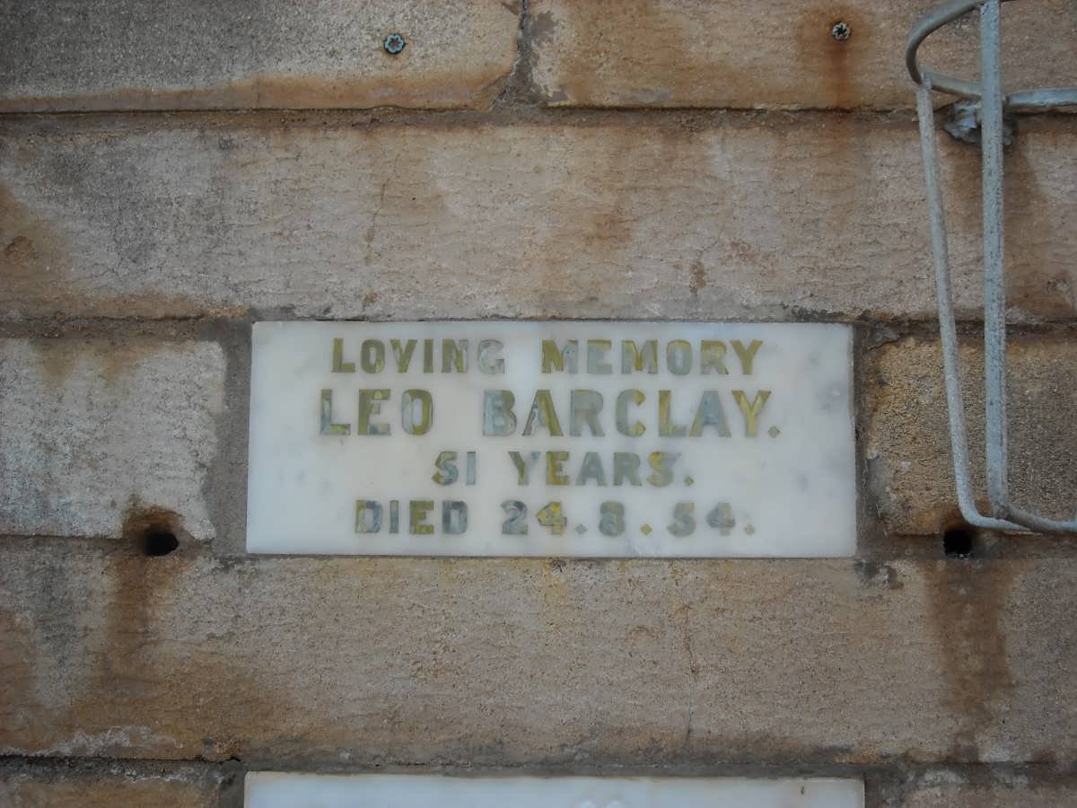 BARCLAY Leo -1954