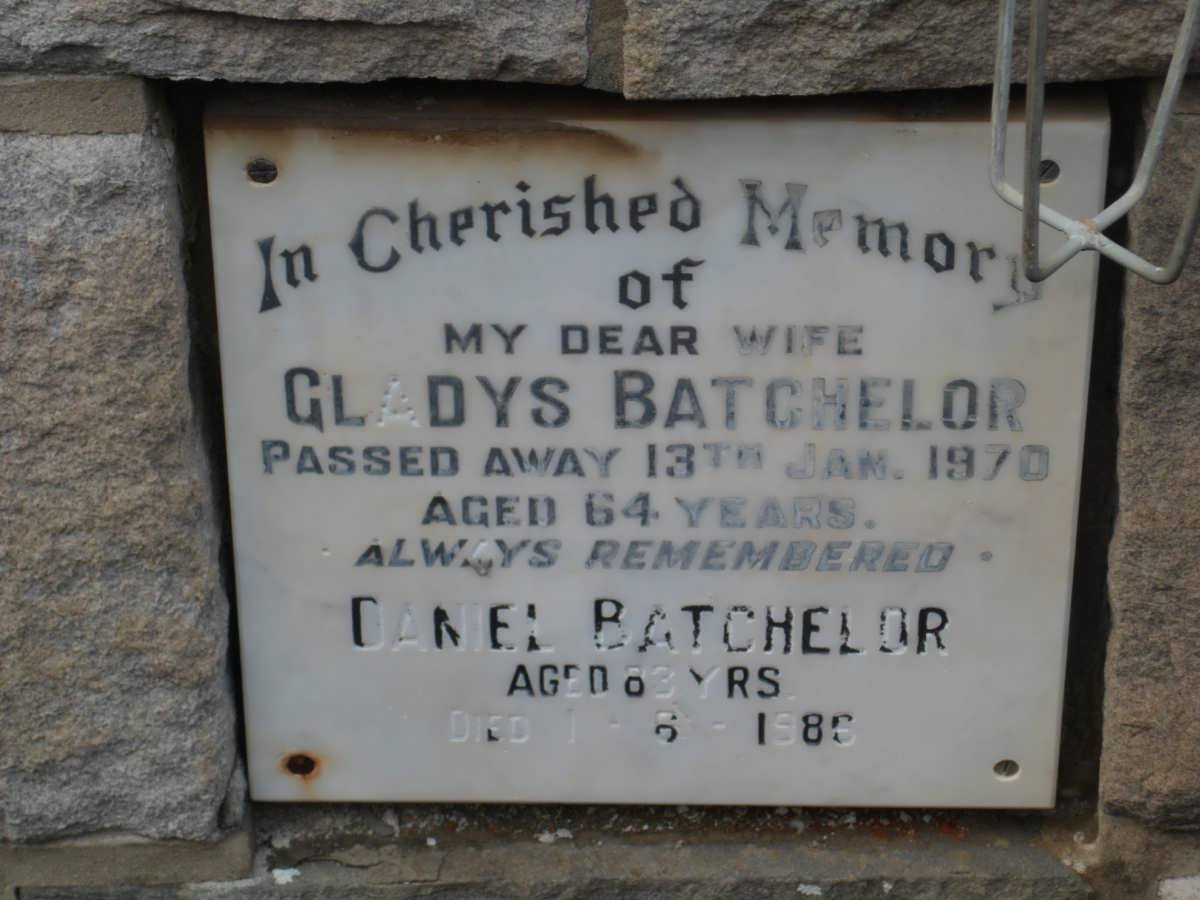 BATCHELOR Daniel -1986 &amp; Gladys -1970