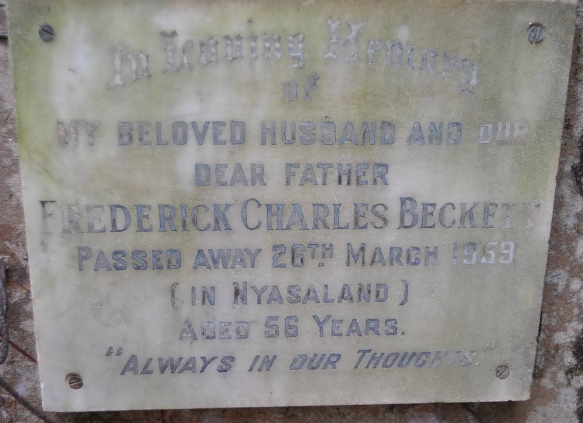 BECKETT Frederick Charles -1959
