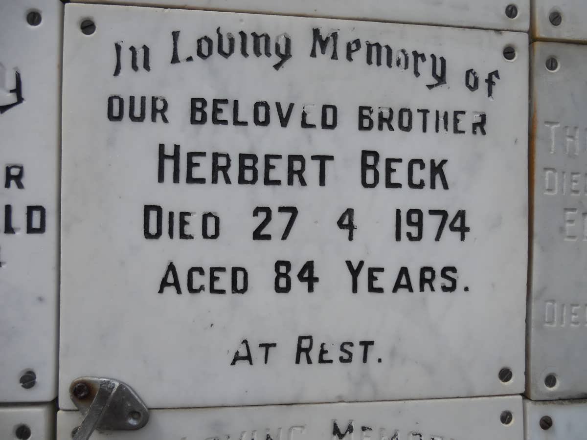 BECK Herbert -1974