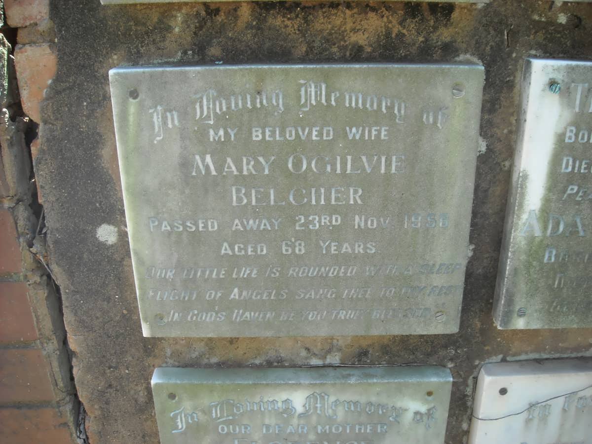 BELCHER Mary Ogilvie -1956