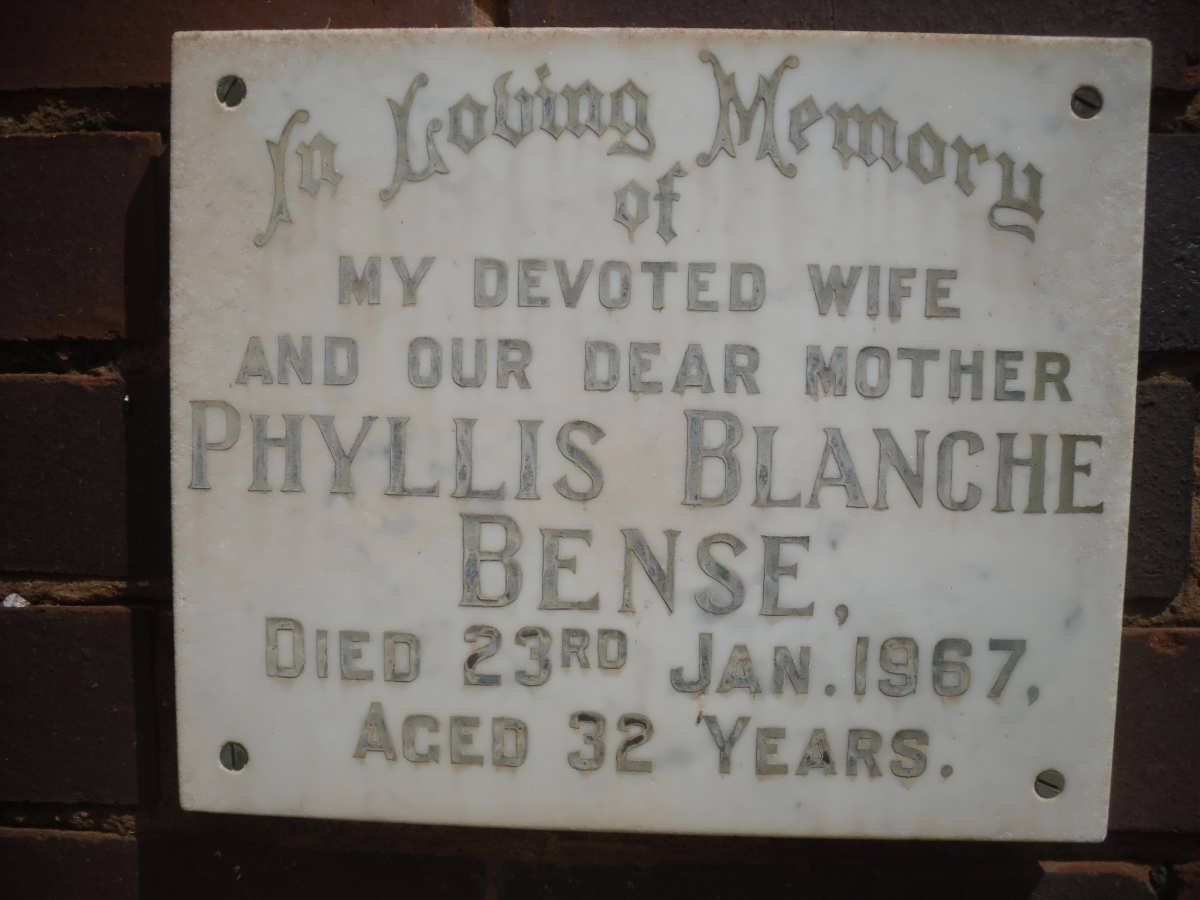BENSE Phyllis Blanche -1967