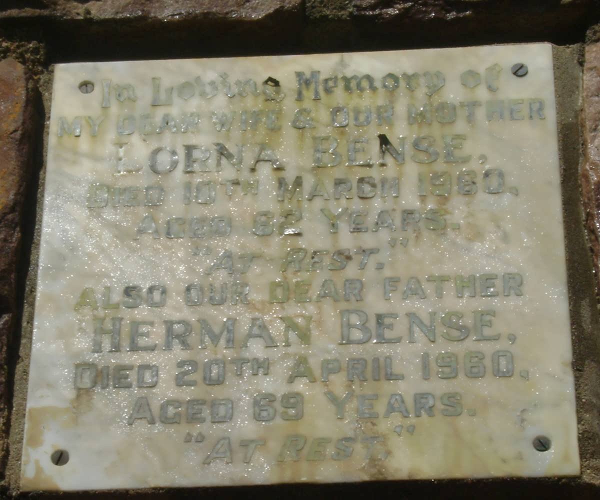 BENSE Herman -1960 &amp; Lorna -1960