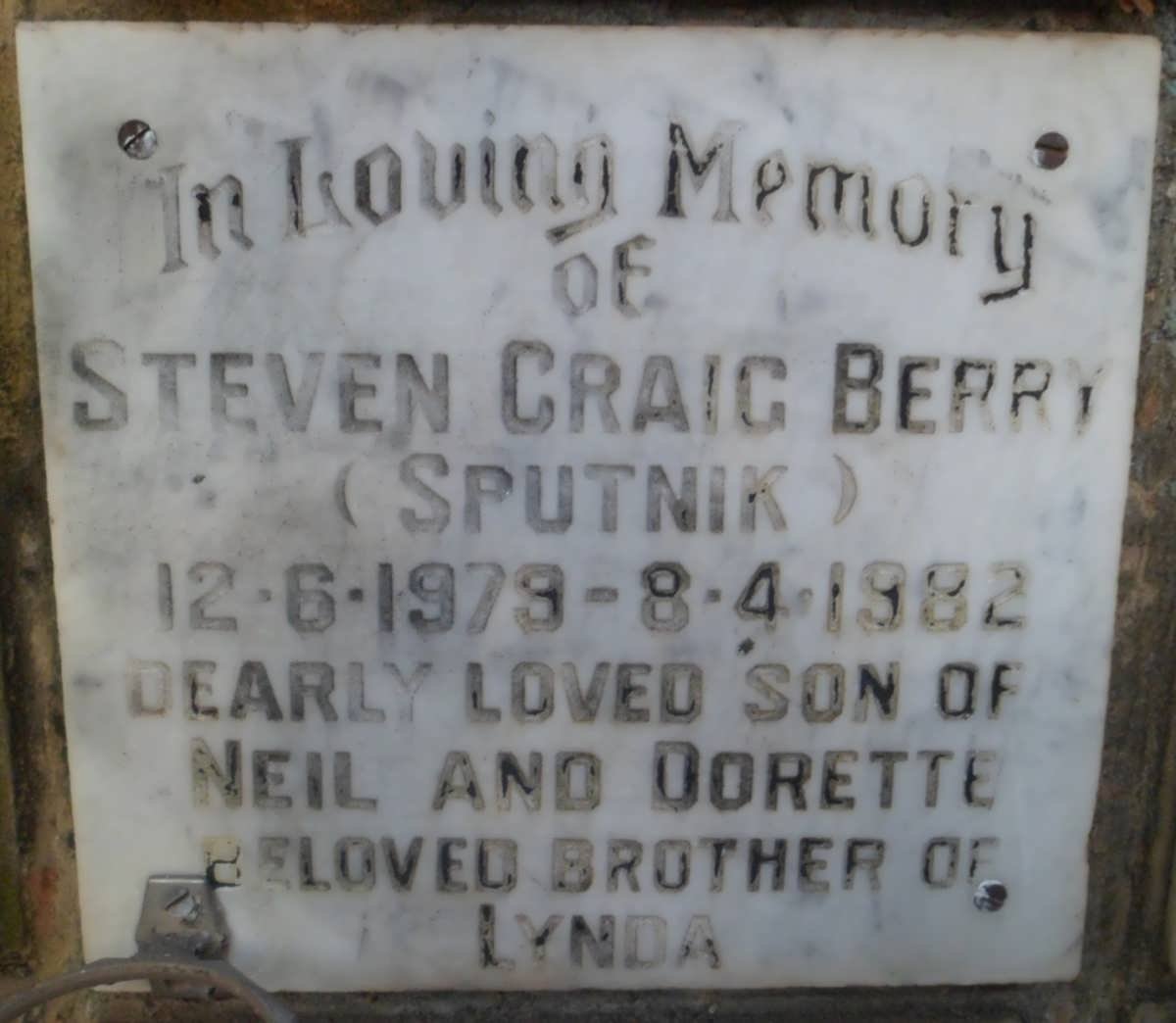 BERRY Steven Craig 1979-1982