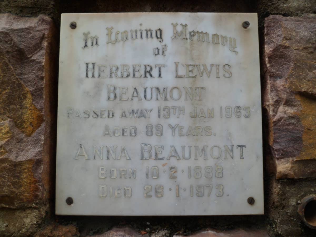 BEAUMONT Herbert Lewis -1963 &amp; Anna 1888-1973