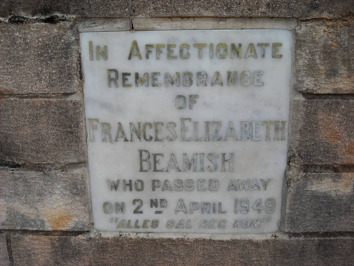 BEAMISH Frances Elizabeth -1949