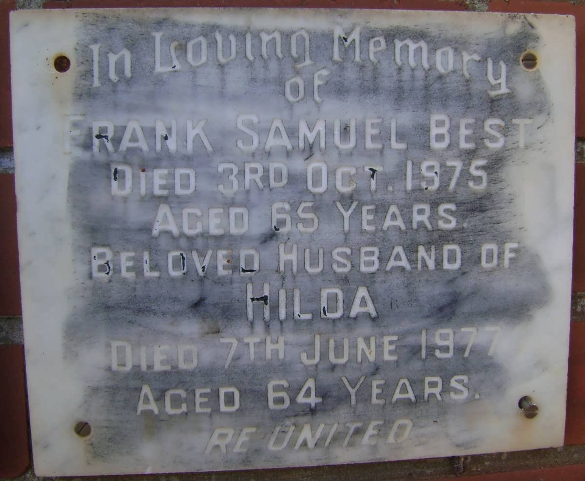 BEST Frank Samuel -1975 &amp; Hilda -1977