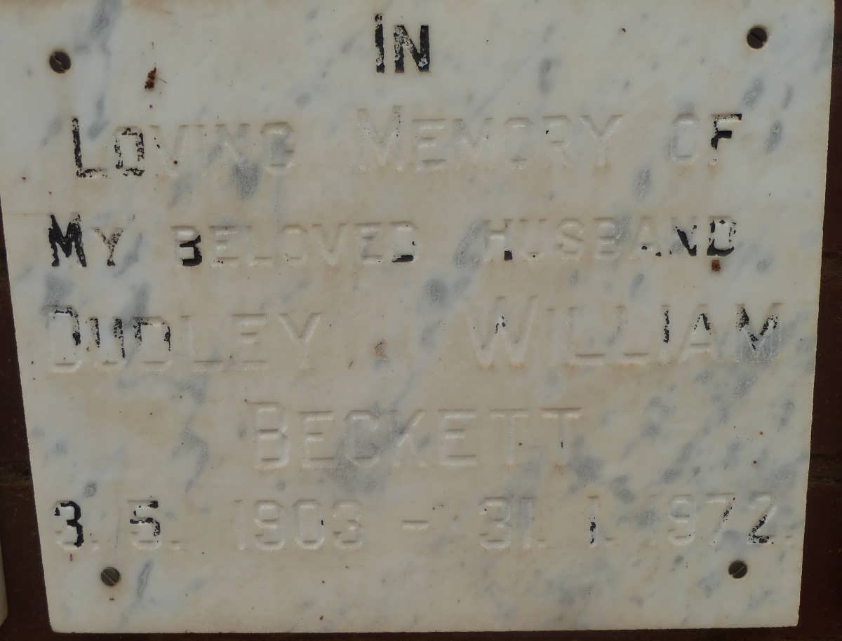 BECKETT Dudley William 1903-1972