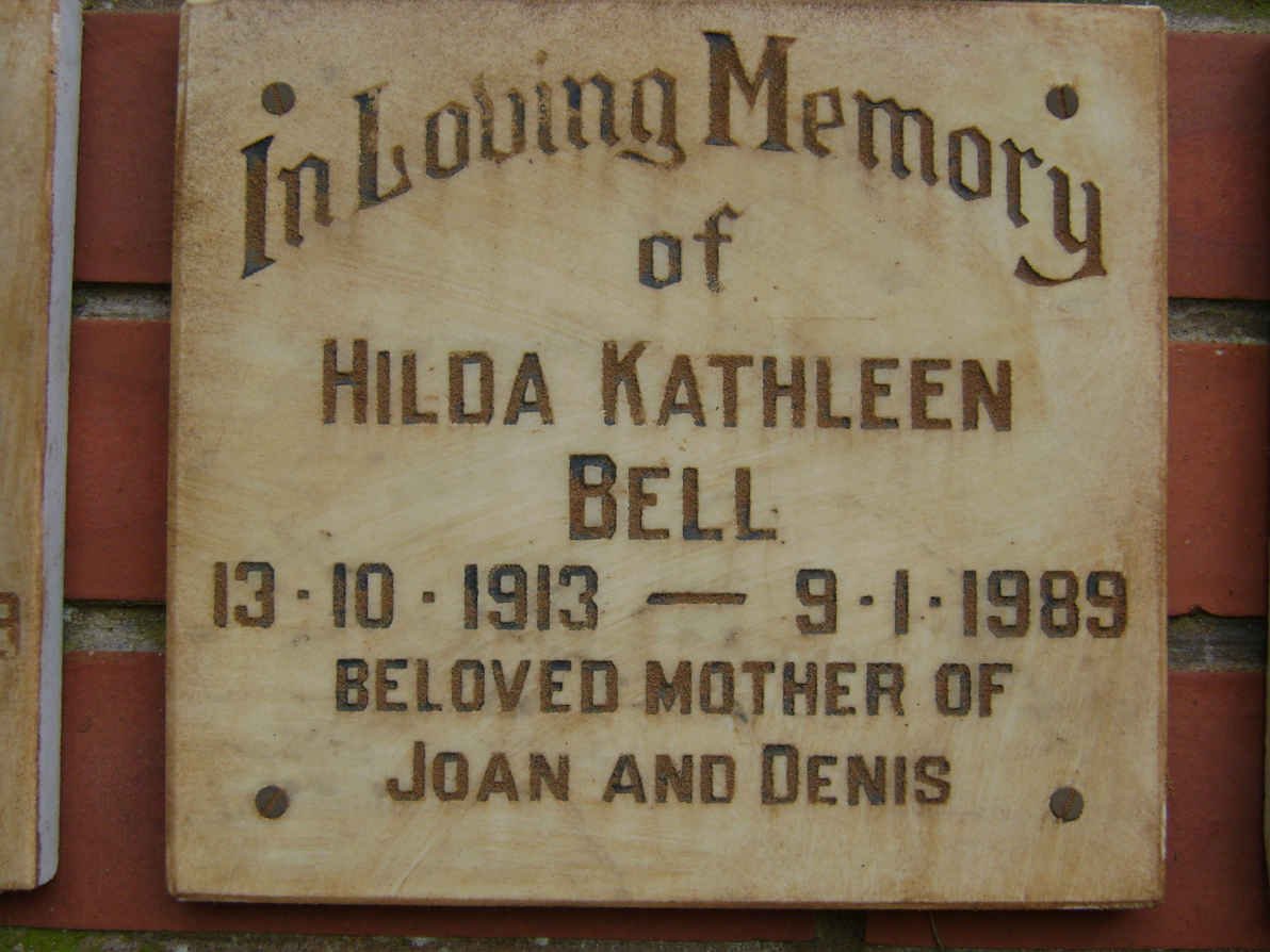 BELL Hilda Kathleen 1913-1989