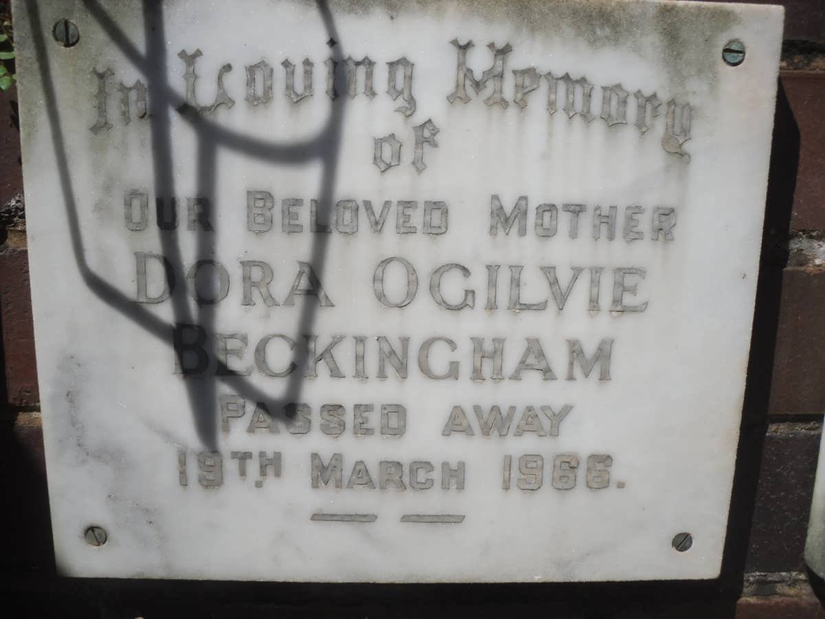 BECKINGHAM Dora Ogilvie -1966