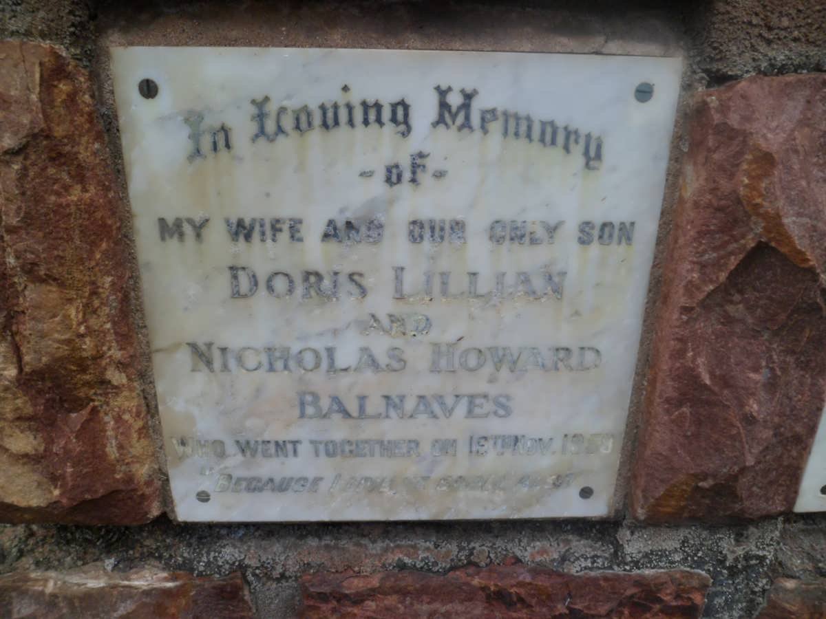 BELNAVES Doris Lillian -1959 :: BALNAVES Nicholas Howard -1959