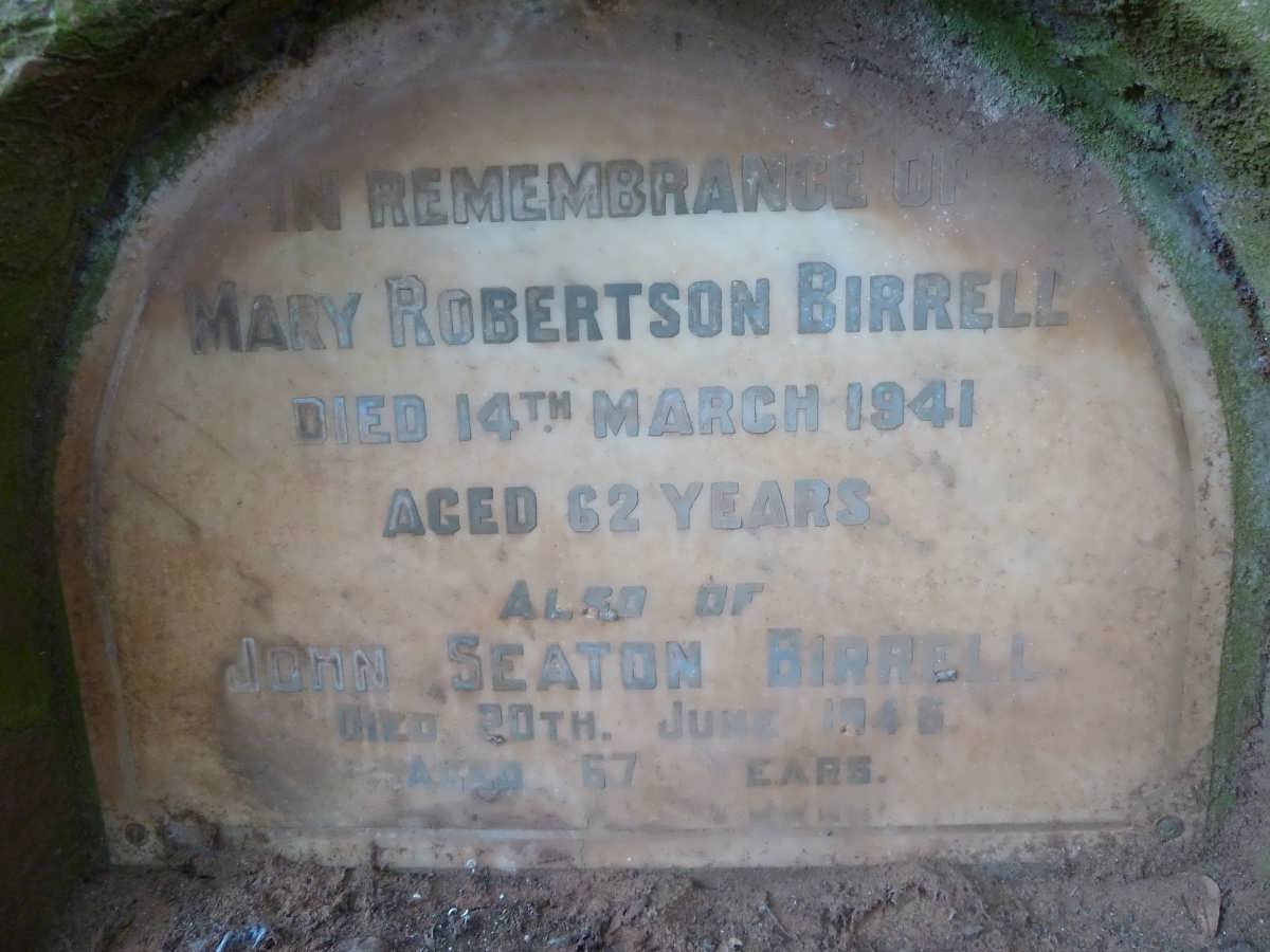BIRRELL John Seaton -1946 &amp; Mary Robertson -1941