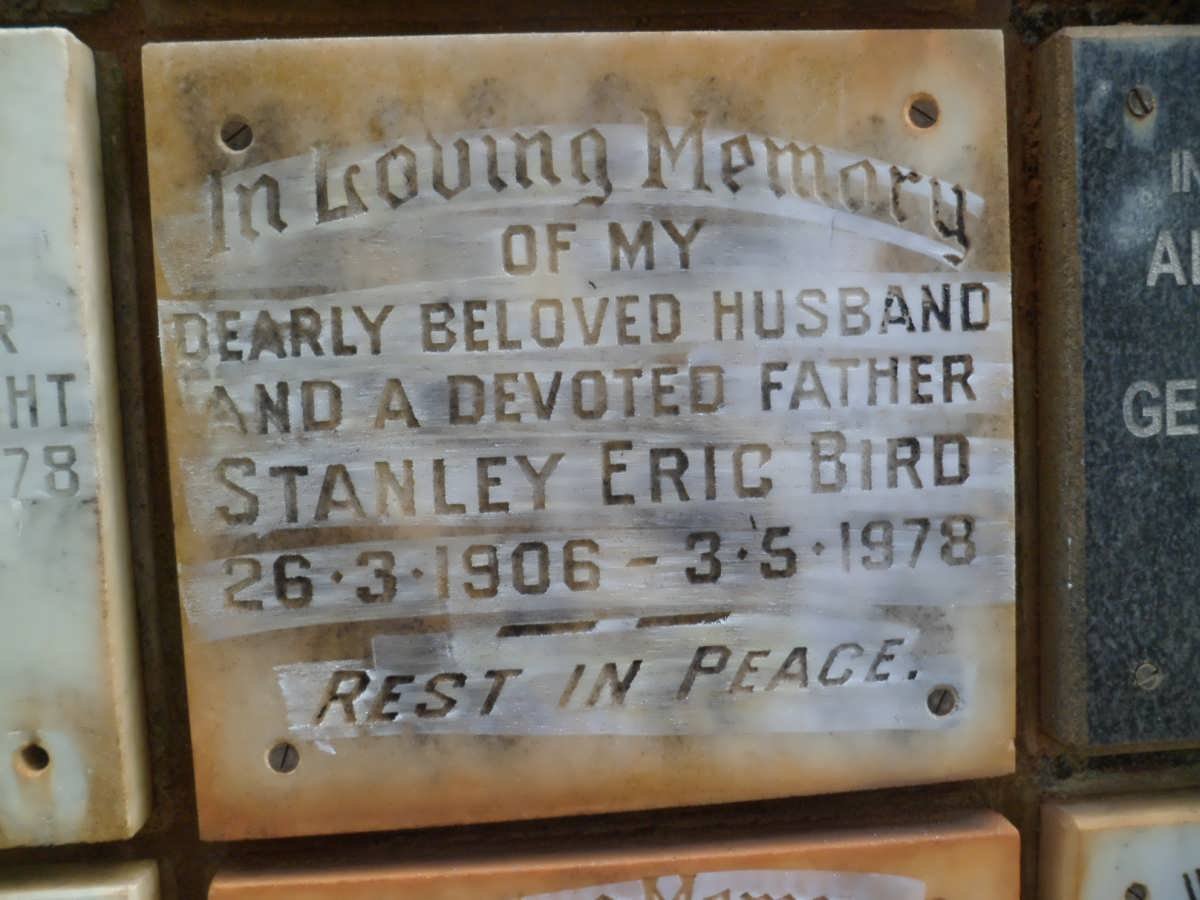 BIRD Stanley Eric 1906-1978