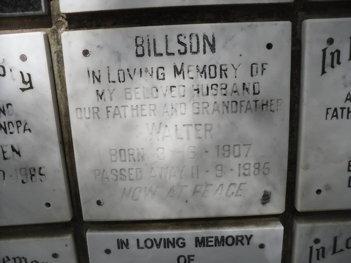 BILLSON Walter 1907-1985