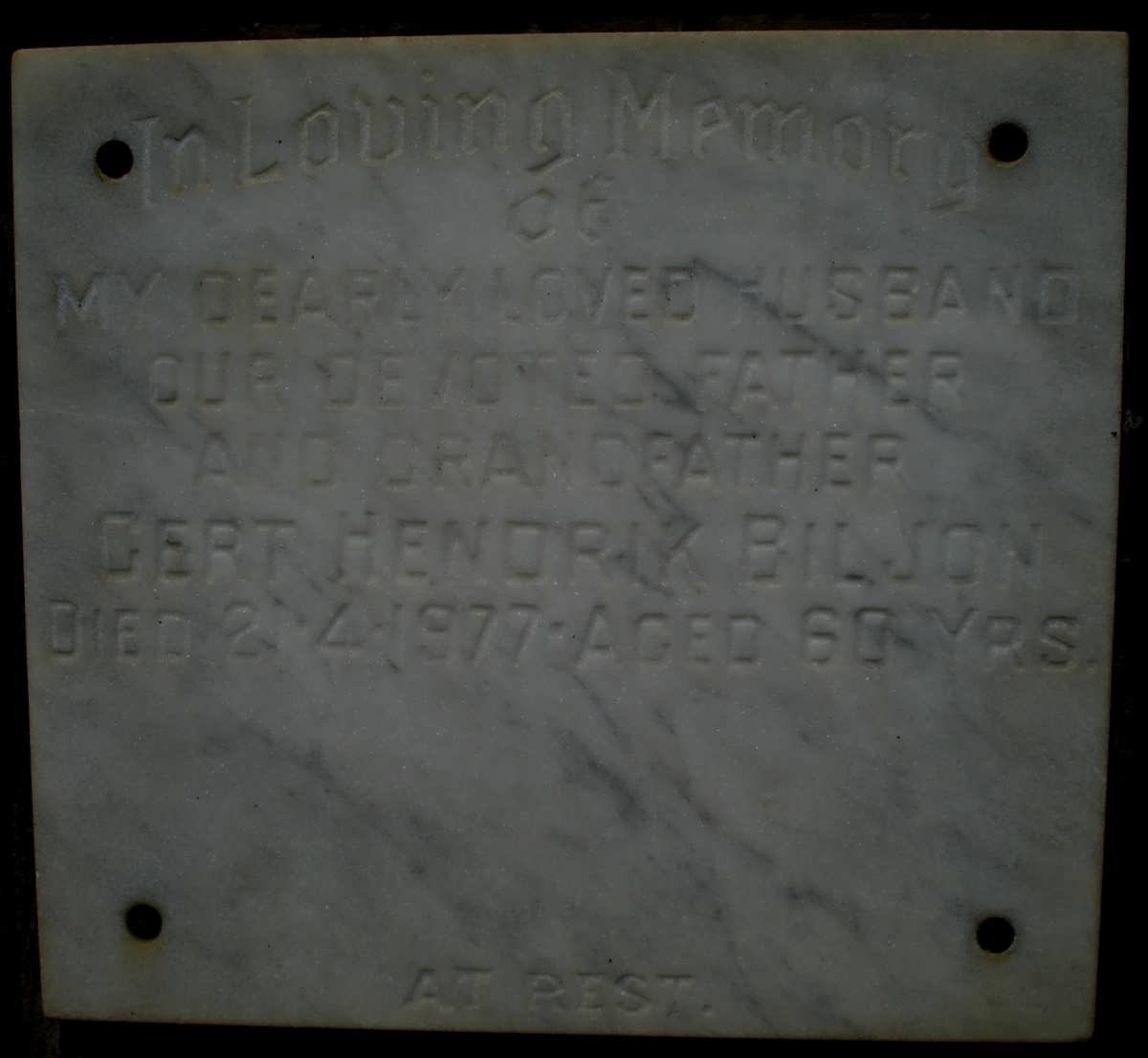 BILJON Gert Hendrik -1977