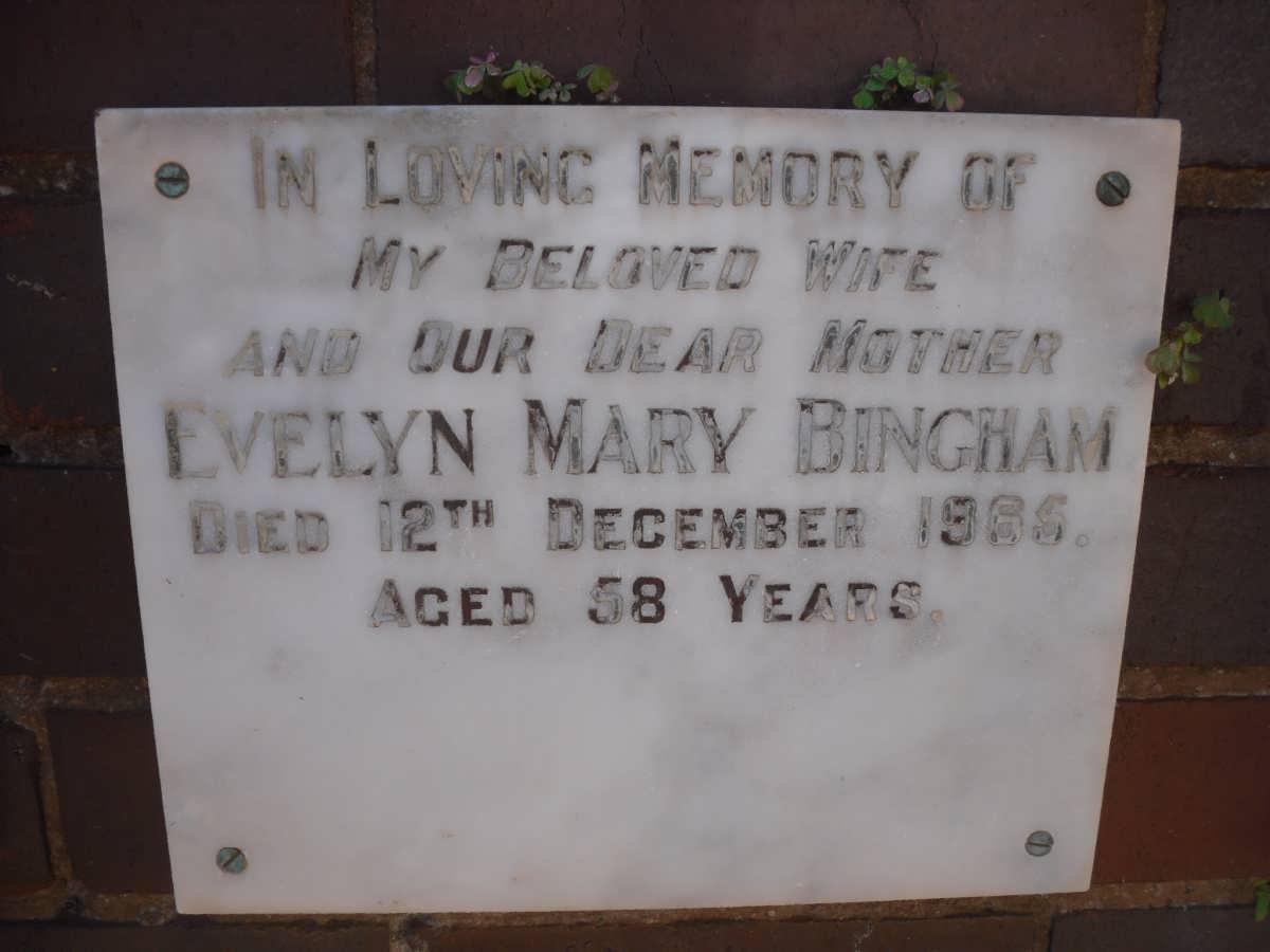 BINGHAM Evelyn Mary -1965