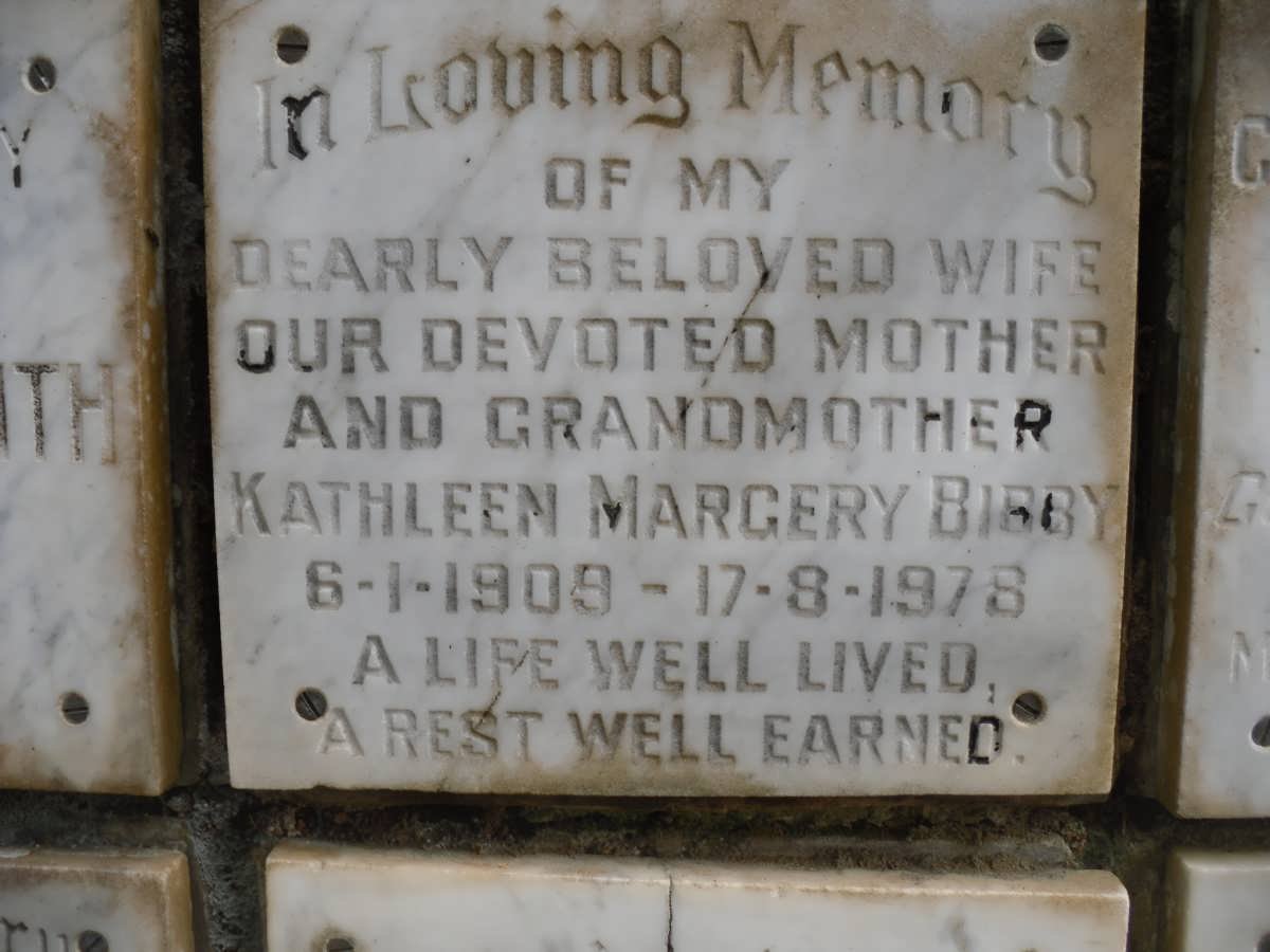 BIBBY Kathleen Margery 1909-1978