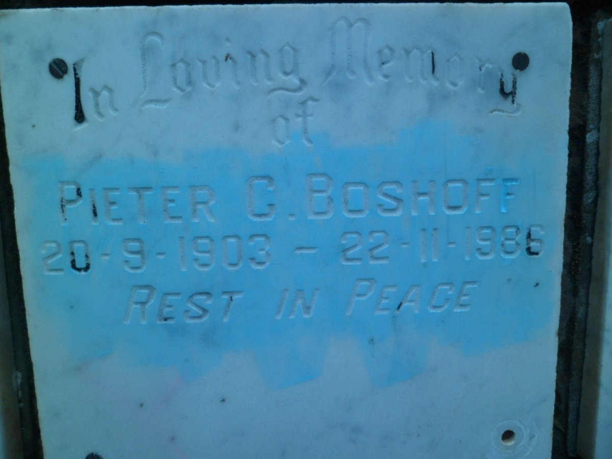 BOSHOFF Pieter C. 1903-1986
