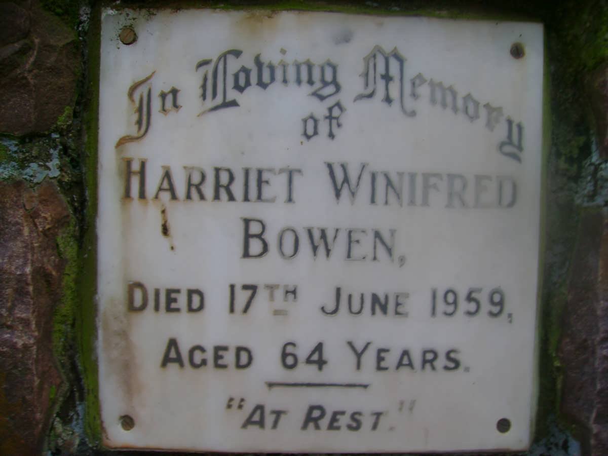 BOWEN Harriet Winifred -1959