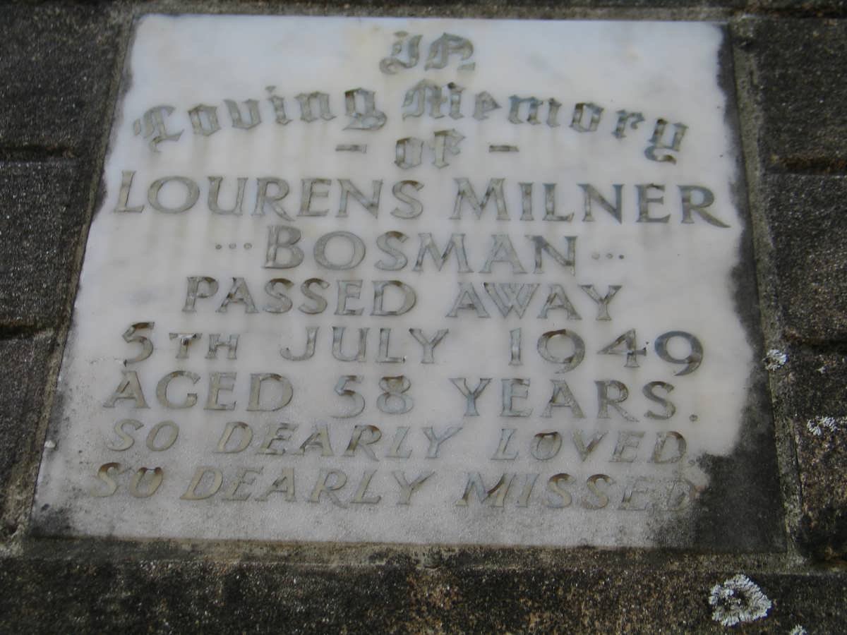 BOSMAN Lourens Milner -1949