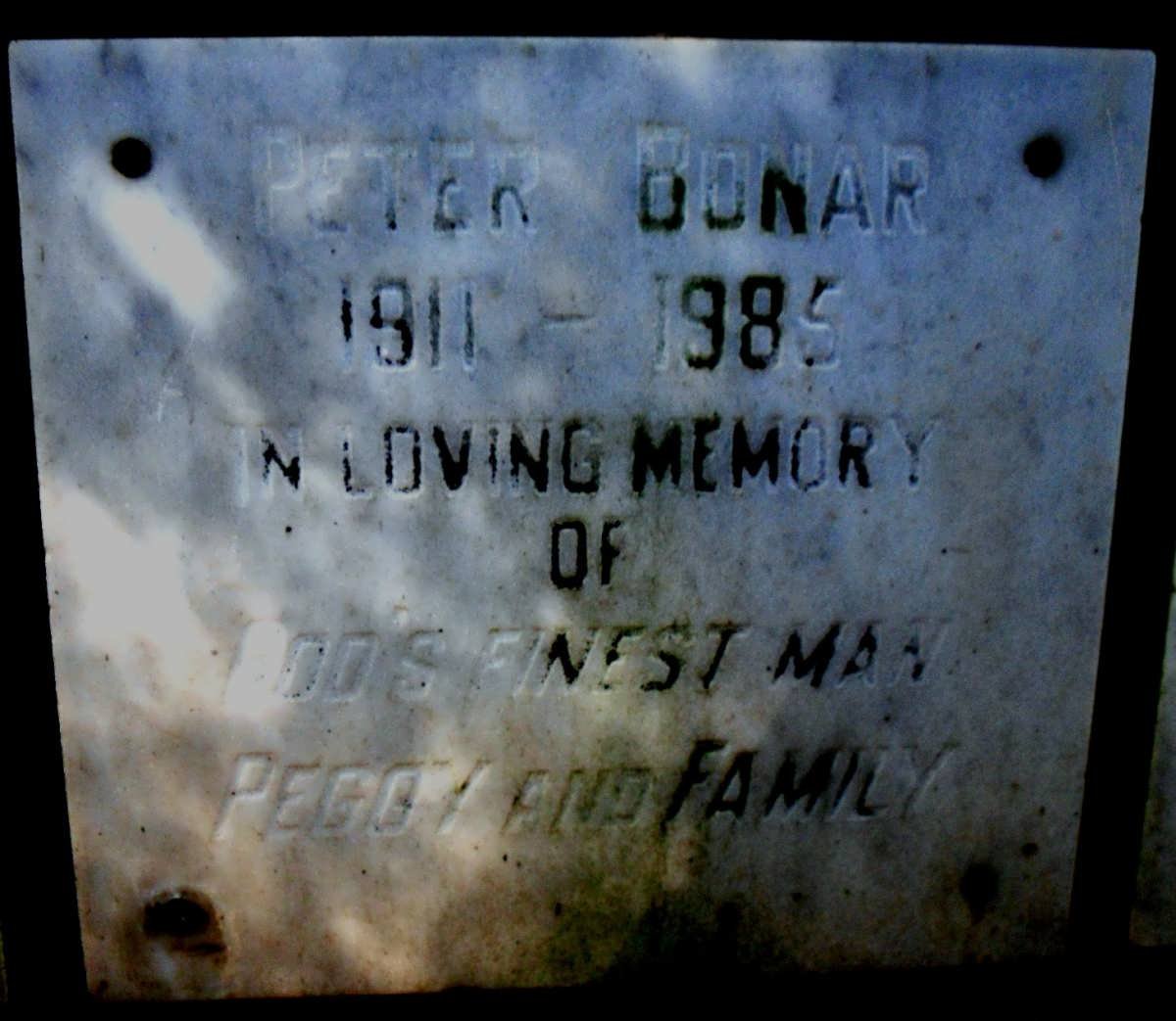 BONAR Peter 1911-1985