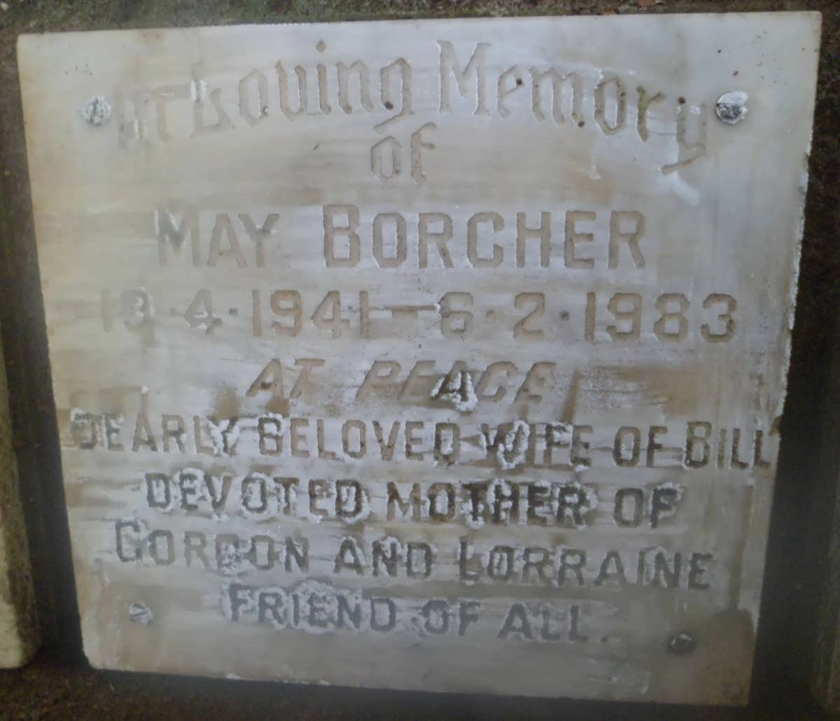 BORCHER May 1941-1983