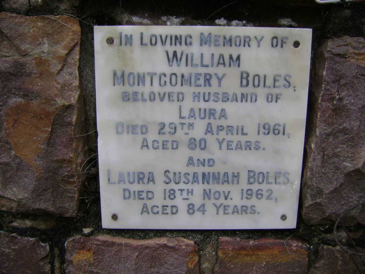 BOLES Willam Montgomery -1961 &amp; Laura Susannah -1962