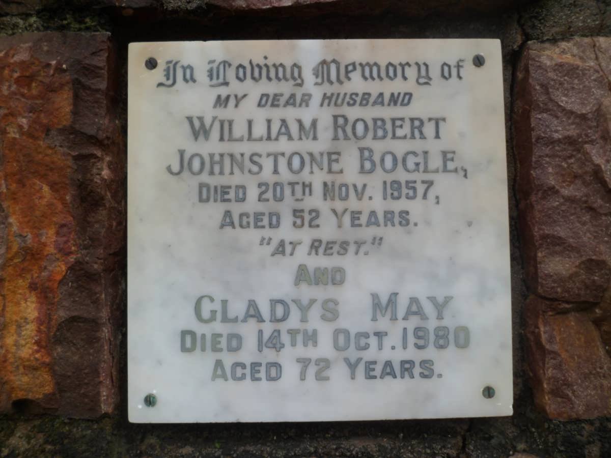 BOGLE William Robert Johnstone -1957 &amp; Gladys May -1980