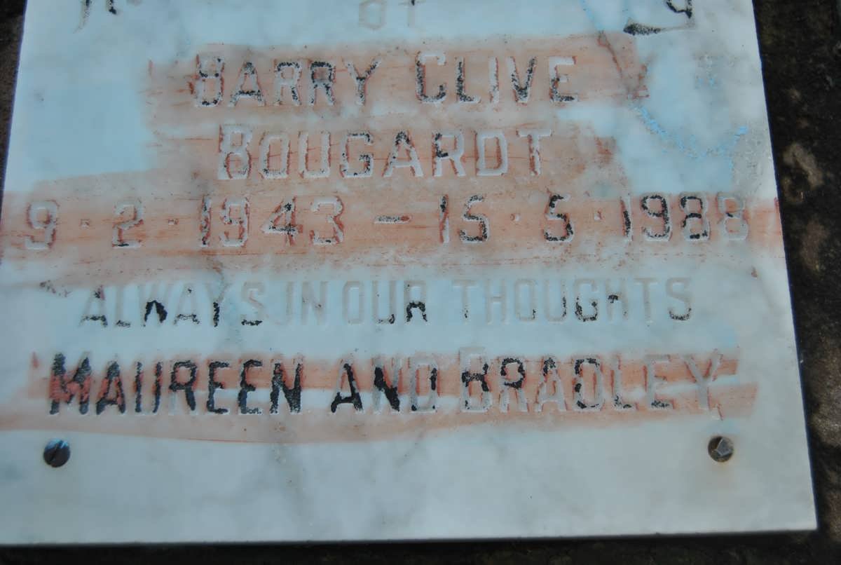 BOUGARDT Barry Clive 1943-1988
