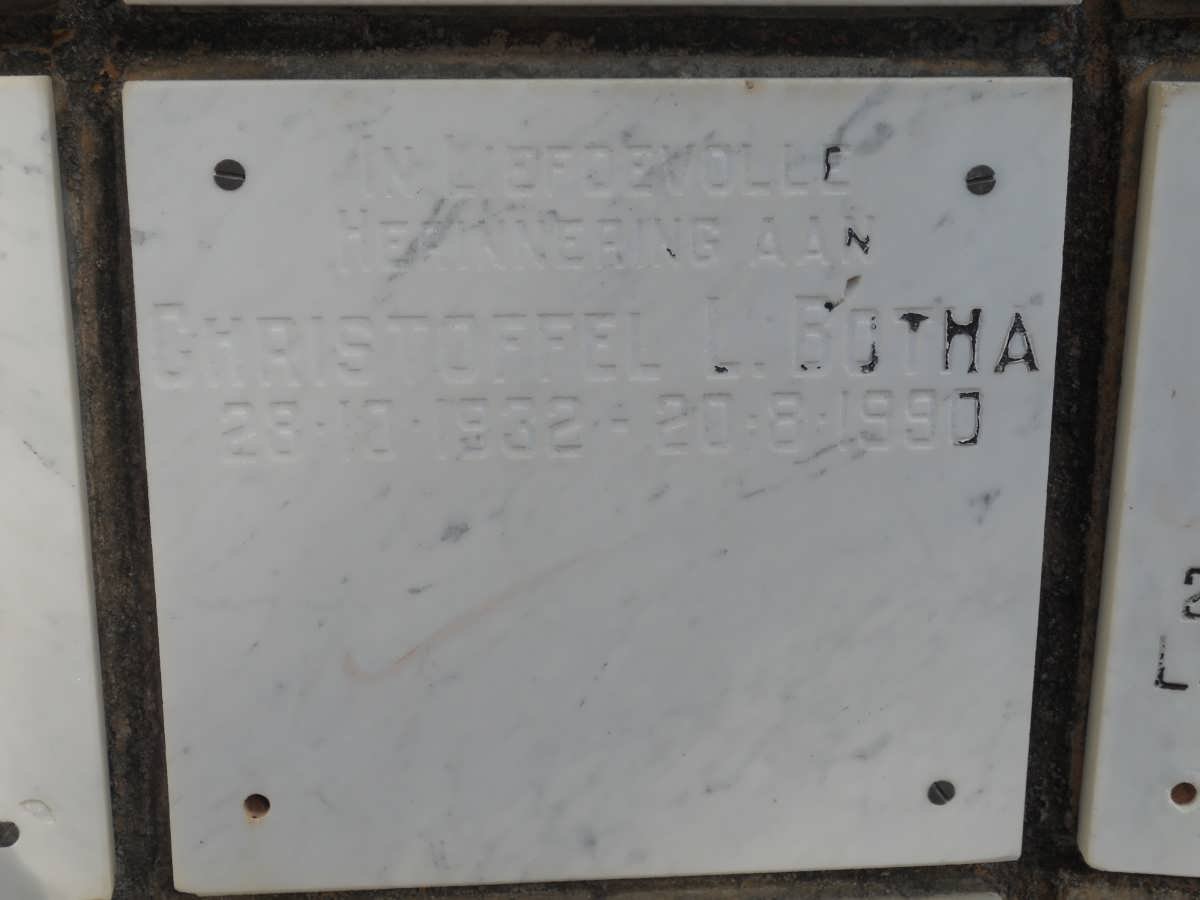 BOTHA Christoffel L. 1932-1990