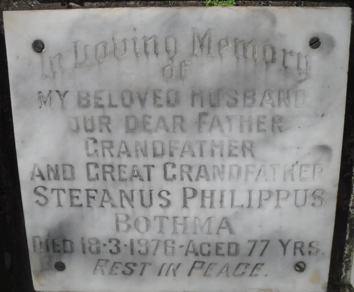 BOTHMA Stefanus Philippus -1976