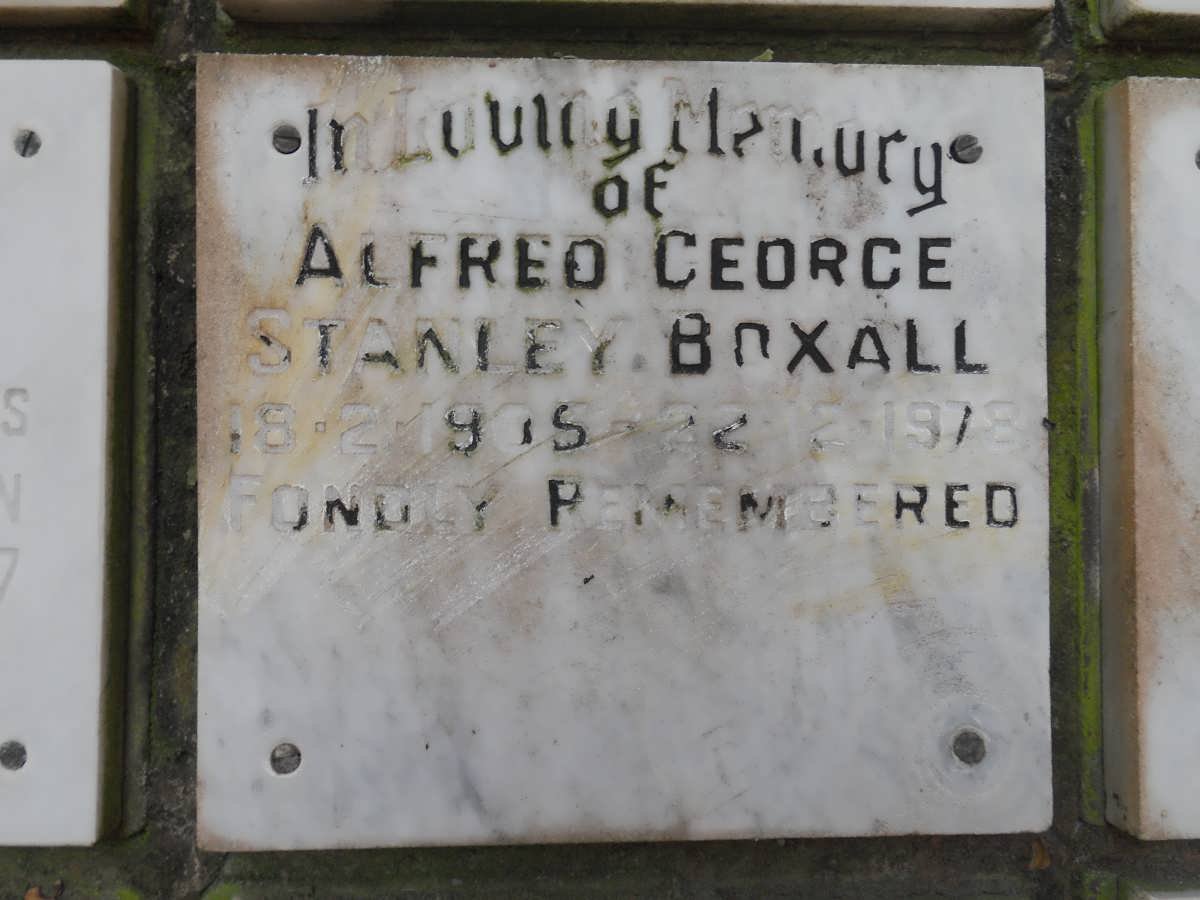 BOXALL Alfred George Stanley 1905-1978