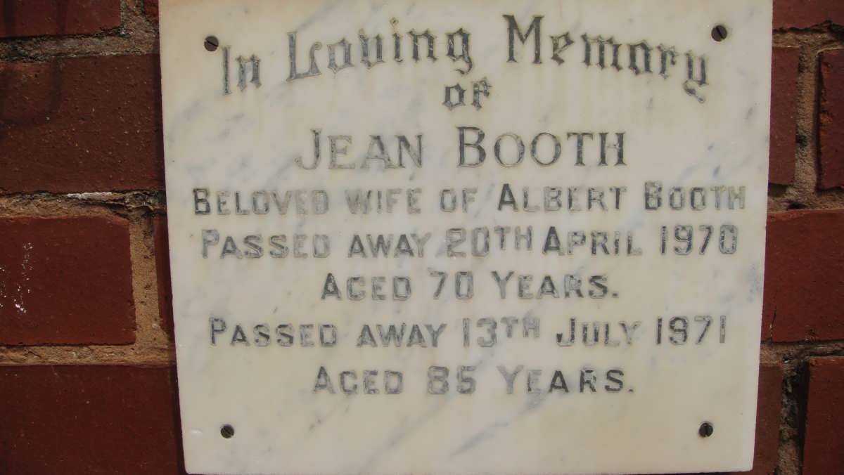 BOOTH Albert -1971 &amp; Jean -1970