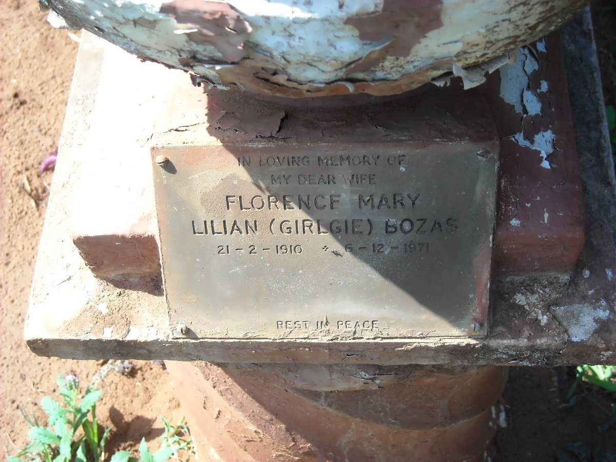 BOZAS Florence Mary Lilian 1910-1971