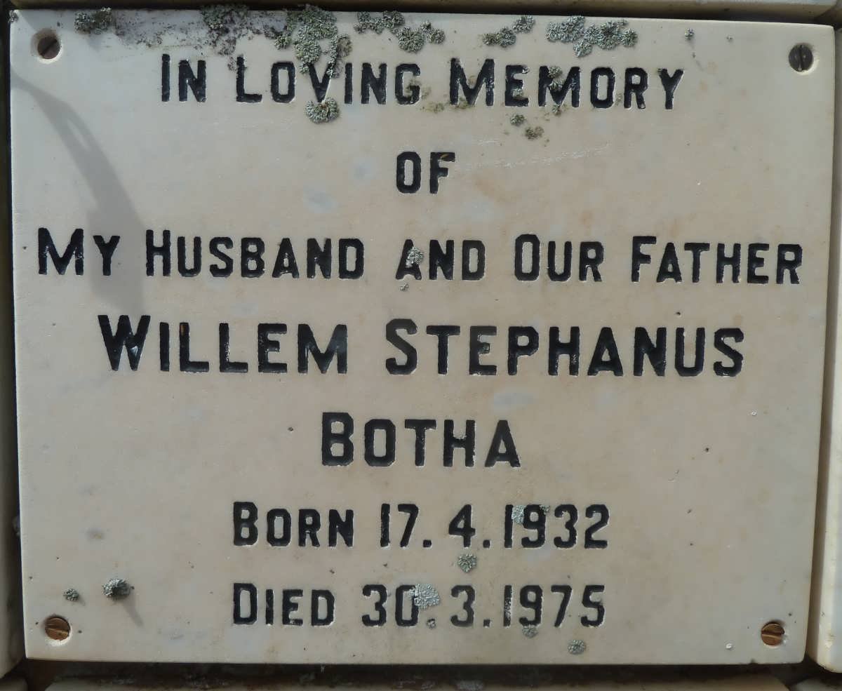 BOTHA Willem Stephanus 1932-1975