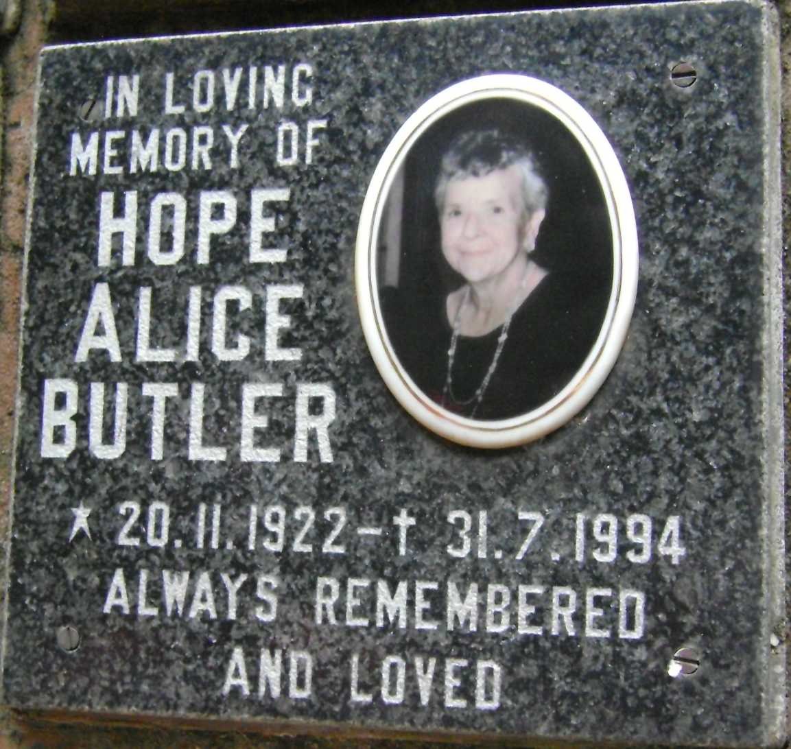 BUTLER Hope Alice 1922-1994
