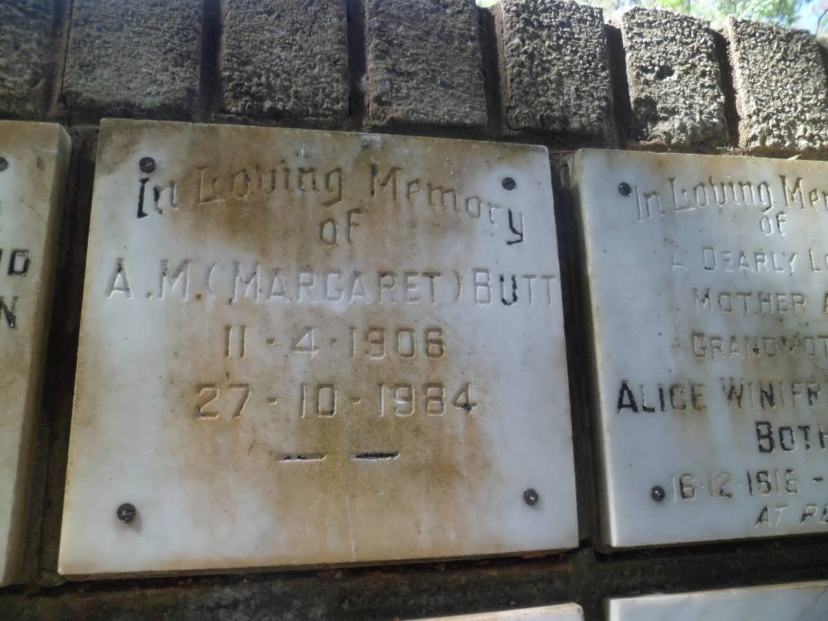 BUTT A. M. 1906-1984