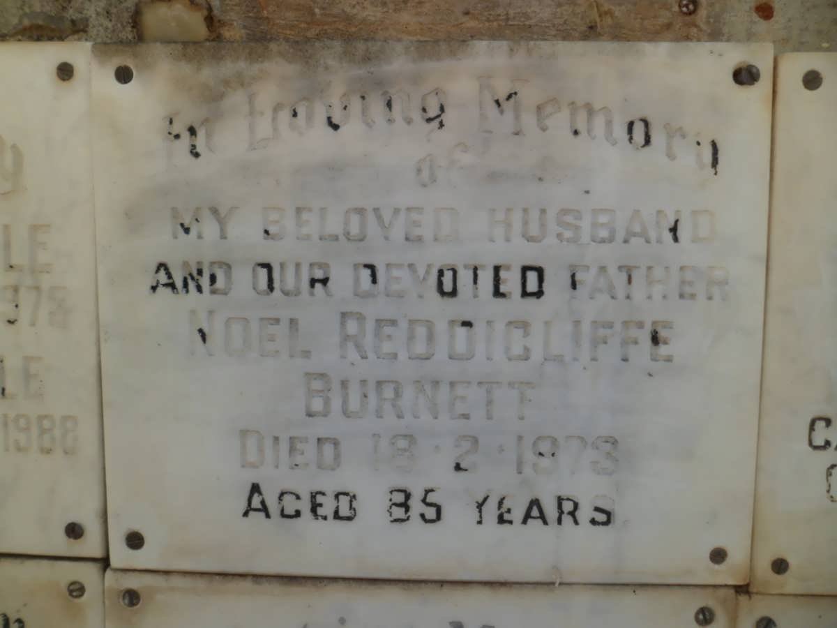 BURNETT Noel Reddicliffe -1973