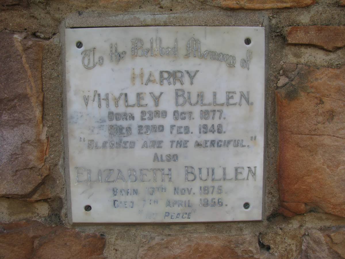 BULLEN Whyley 1877-1948 &amp; Elizabeth 1875-1956