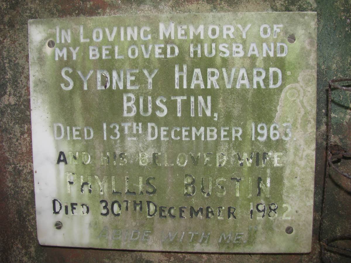 BUSTIN Sydney Harvard -1963 &amp; Phyllis -1982