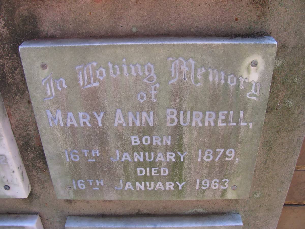 BURRELL Mary Ann 1879-1963