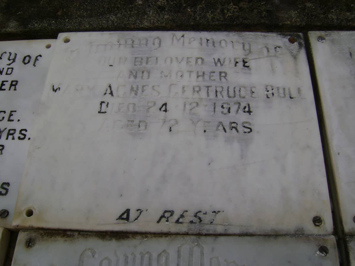 BULL Mary Agnes Gertrude -1974