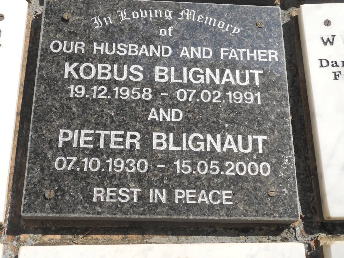 BLIGNAUT Pieter 1930-2000 :: BLIGNAUT Kobus 1958-1991